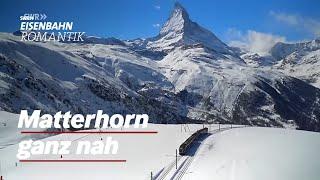 Winter in Zermatt Cogwheel Railway towards Matterhorn Ice