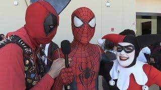 SPIDER-MAN Trolled At Anime Boston 2018 with Harley Quinn, Deadpool, Batman and more!