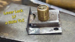 antique desk flat steel lever lock repair & key make