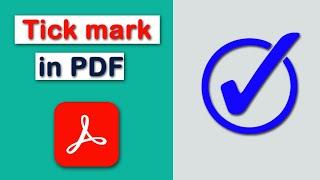 How to insert a Tick mark in a PDF fill and sign with Adobe Acrobat Pro Dc