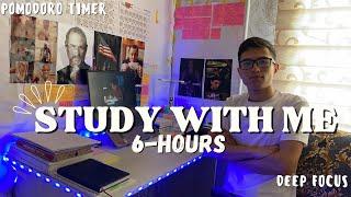 LIVE | 6-HOURS study with me fire sounds&pomodoro timer 50.10 #studywithme