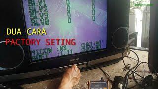 Cara masuk service mode tv sharp untuk seting V-size