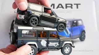 Машинка Land Rover Defender 90 - новинка Kinsmart 2021 - сравнение с Лэнд Ровер Дефендер Дискавери