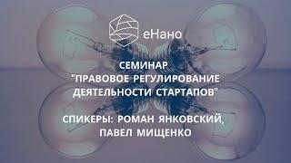 Семинар "Правовое регулирование деятельности стартапов", спикеры Роман Янковский и Павел Мищенко