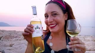 Pairing Retsina from Giannikos Winery with sunset in Latchi Harbour, Cyprus