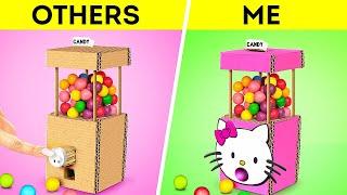 AMAZING CARDBOARD CRAFTS | My Mom's Tiny Kitty Candy Dispenser! DIY Crafts