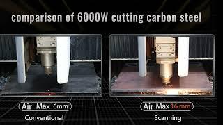 Carbon steel cutted by 6kw Bodor laser scanning cutting machine