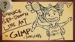 Enhance Paper-Drawn Line Art in GIMP and Inkscape