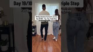 DAY 19 -  Learn the Bachata Tap, Tap, Triple Step - Beginner Footwork Tutorial #onlinebachata