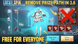 Free UC Event & Free 80 Draws For Everyone In Lucky Spin | Prize Path in 3.6 Not Coming | PUBGM