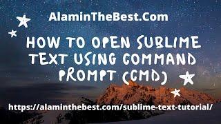 How to quickly open Sublime Text using the command prompt (CMD) or terminal in Windows