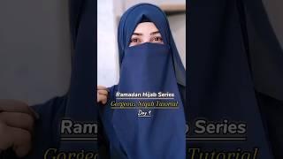 Day 9 | #ramadanhijabseries simple & easy niqab style #hijabstyle #hijabfashion #shorts #shortvideo