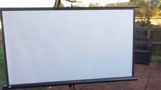 Projector Screen with Stand 100 inch - Indoor and Outdoor Projection Screen for Movie or Office