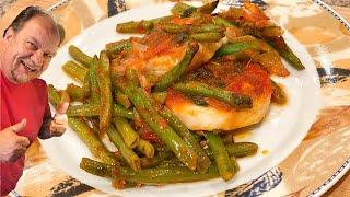 Baked Green Beans With Cod Recipe | Ken's Greek Table