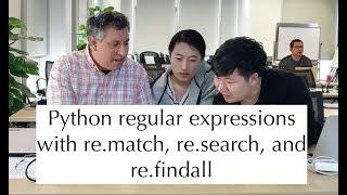 Python standard library: Basic regular expression methods — re.search, re.match, and re.findall