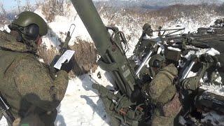 Стрельбы расчетов 240-мм самоходных минометов «Тюльпан» в Северной Осетии