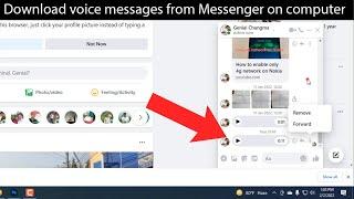 How to download voice message from messenger on PC
