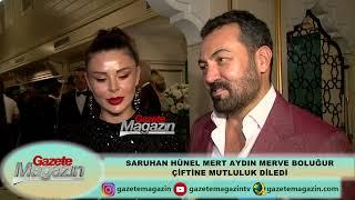 SARUHAN HÜNEL MERT AYDIN MERVE BOLUĞUR'UN DÜĞÜNÜNE KATILDI