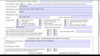 How to Complete a Customs Bond application