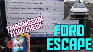 How to check and fill the transmission fluid on a 2013-2016 Ford Escape 6F35