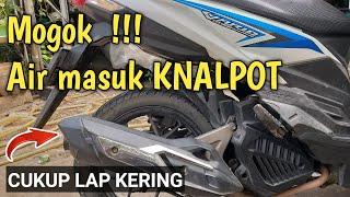 Cara mengatasi MOTOR MOGOK kemasukan air dari KNALPOT