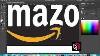 How to draw The Amazon Logo on illustrator in 5 minutes very easy steps