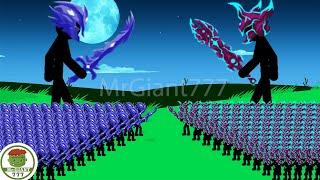 STICK FIGURE x9999 MERCENARY ICE SKIN VS VAMPIRE MERCENARY ARMY | Stick War Legacy Mod | MrGiant777