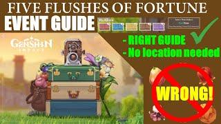 Five Flushes Of Fortune | Kurious Kamera | Genshin Impact [REAL EVENT GUIDE]