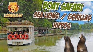 Boat Safari at Longleat | Sea Lions, Gorillas and Hippos (August 2023) [4K]