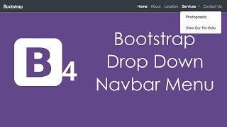 Drop Down Navigation Menu with Bootstrap 4