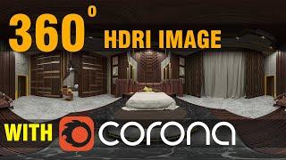 How to make HDRI panorama image in 3D max and corona