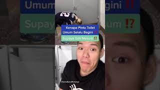 Kenapa pintu toilet umum selalu begini ⁉️ Supaya gak mesum ️ #Shorts #YouTubeShorts