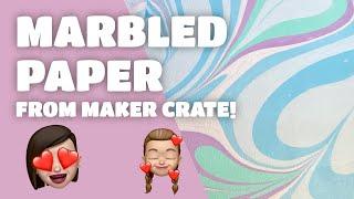 How to Make Amazing Marbled Paper Stationery - Maker Crate Unboxing and Review