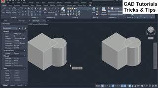 Subtract command Autocad,3D solid subtract, How to Subtract, Regions subtract,Boolean operation