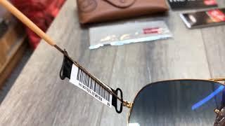 RayBan Aviator Gradient Gold Frame/Light Blue Gradient Lenses 15Auth-3025