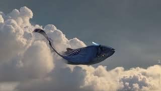 Axiom Solver Houdini 20.5 Fantasy Whale going through clouds