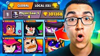 JUEGO con los MEJORES BRAWLERS del TOP 1 del MUNDO (PHYSIC)