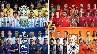 Argentina & Brazil-2022 VS Portugal & Spain-2022  France & England-2022  Germany & Nethrl ULTRA