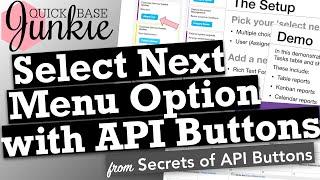Select Next Menu Option with API Buttons in Quickbase