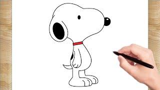 How To Draw Snoopy - Step By Step Drawing