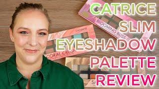 CATRICE SLIM EYESHADOW PALETTE REVIEW // All three new palettes incl. swatches, looks & wear test