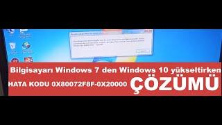 Hata Kodu 0x80072f8f 0x20000 ÇÖZÜMÜ !! Windows 7 den Windows 10 yükseltirken bir hata oluştu 2022