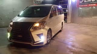 TOYOTA ALPHARD 10SERIES 2002-07 J-EMOTION DESIGN AND CUSTOM MADE BODYKIT AND CUSTOM NEON LIGHT