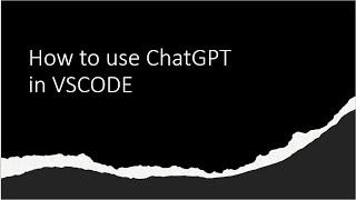 How to use ChatGPT in VSCODE    #chatgpt  #vscode #codegpt #javascript #trending