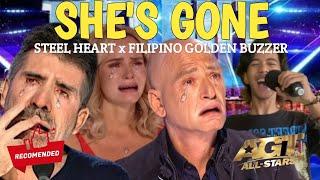 Golden Buzzer | Fillipino boy makes all the judges cry with his  amazing voice She's Gone song