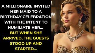 A MILLIONAIRE INVITED HER MAID TO A BIRTHDAY PARTY TO HUMILIATE HER... BUT WHEN SHE ARRIVED...