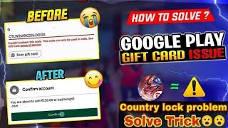 couldnt redeem this code || google play redeem code country problem free fire || #redeemcodeproblem