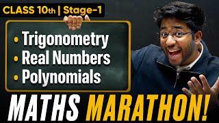 Class 10th Maths Maha Marathon - Trigonometry, Real Numbers & Polynomials  | Shobhit Nirwan