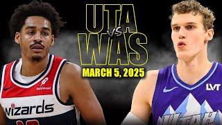 Utah Jazz vs Washington Wizards Full Game Highlights - March 5, 2025 | NBA Regular Season