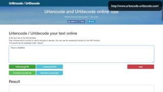 Urlencode / Urldecode online Tool